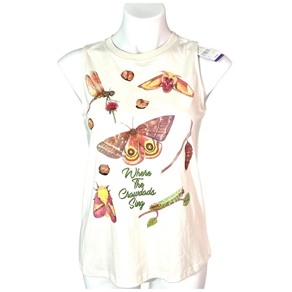 Where The Crawdads Sing Sleeveless Nature Top Size X Small Cream New
